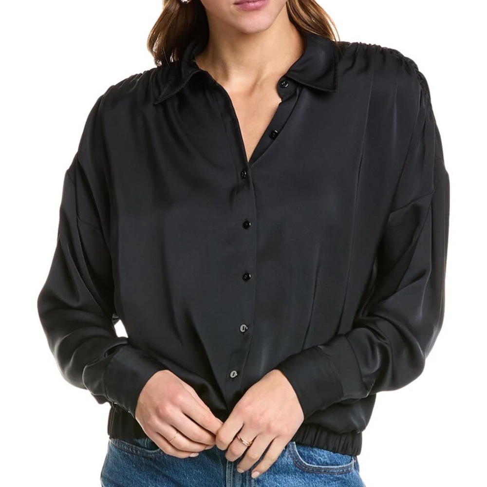 Ramy Brook Black Button Down Shirt